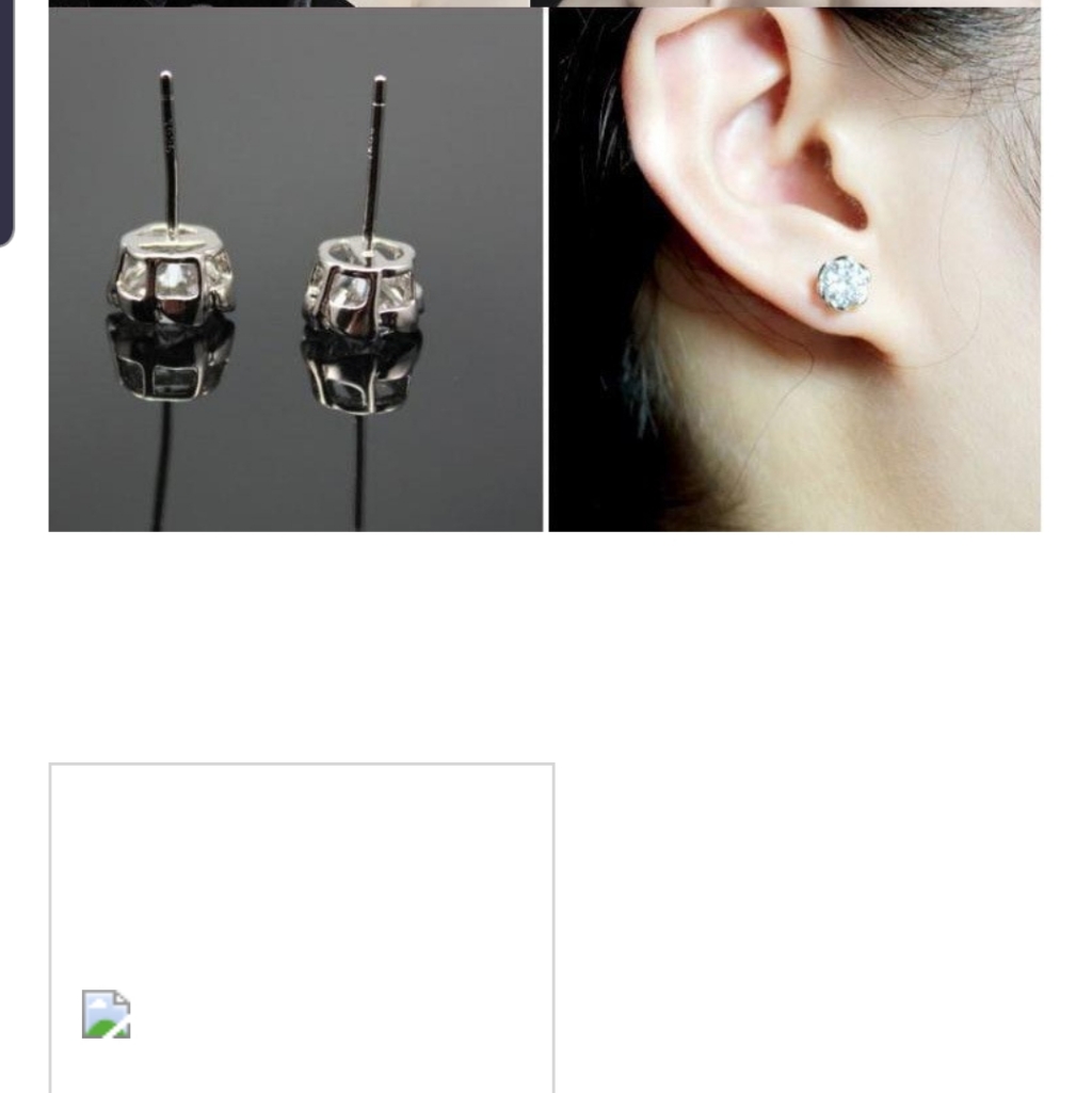 925 Sterling Silver Zircon Plum Blossom Shape Ear